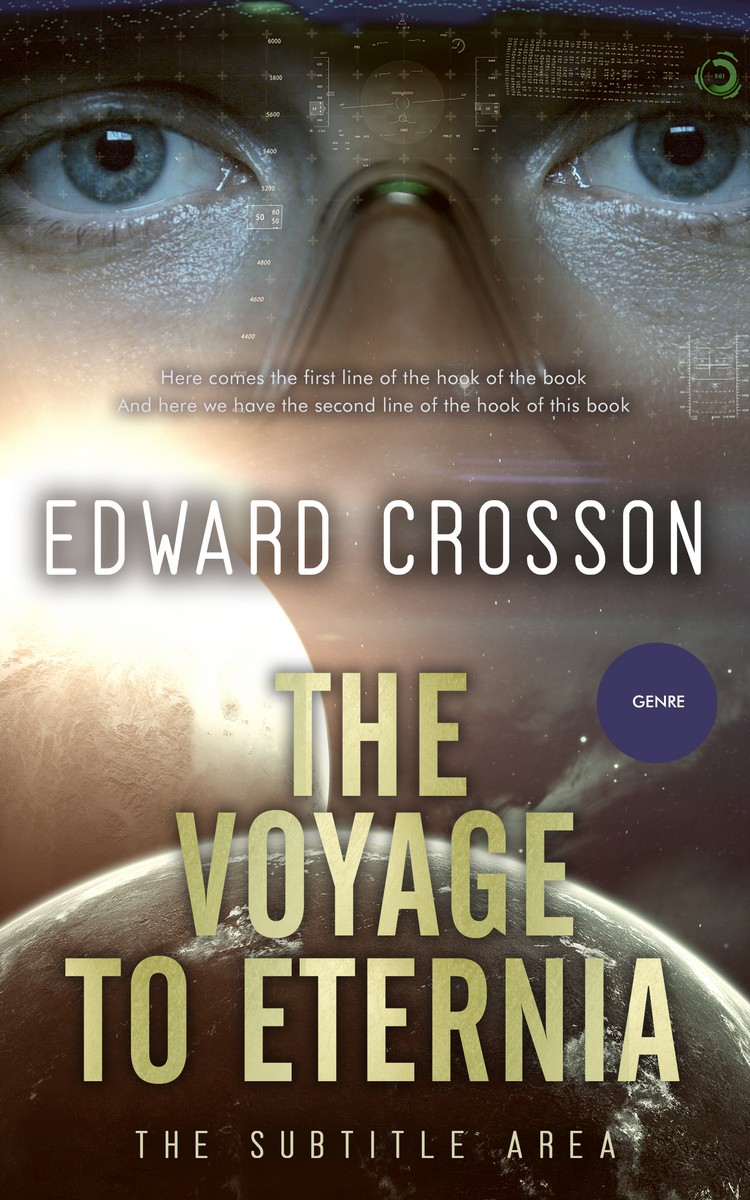 2D view of Premade Science Fiction Book Cover - Taupe