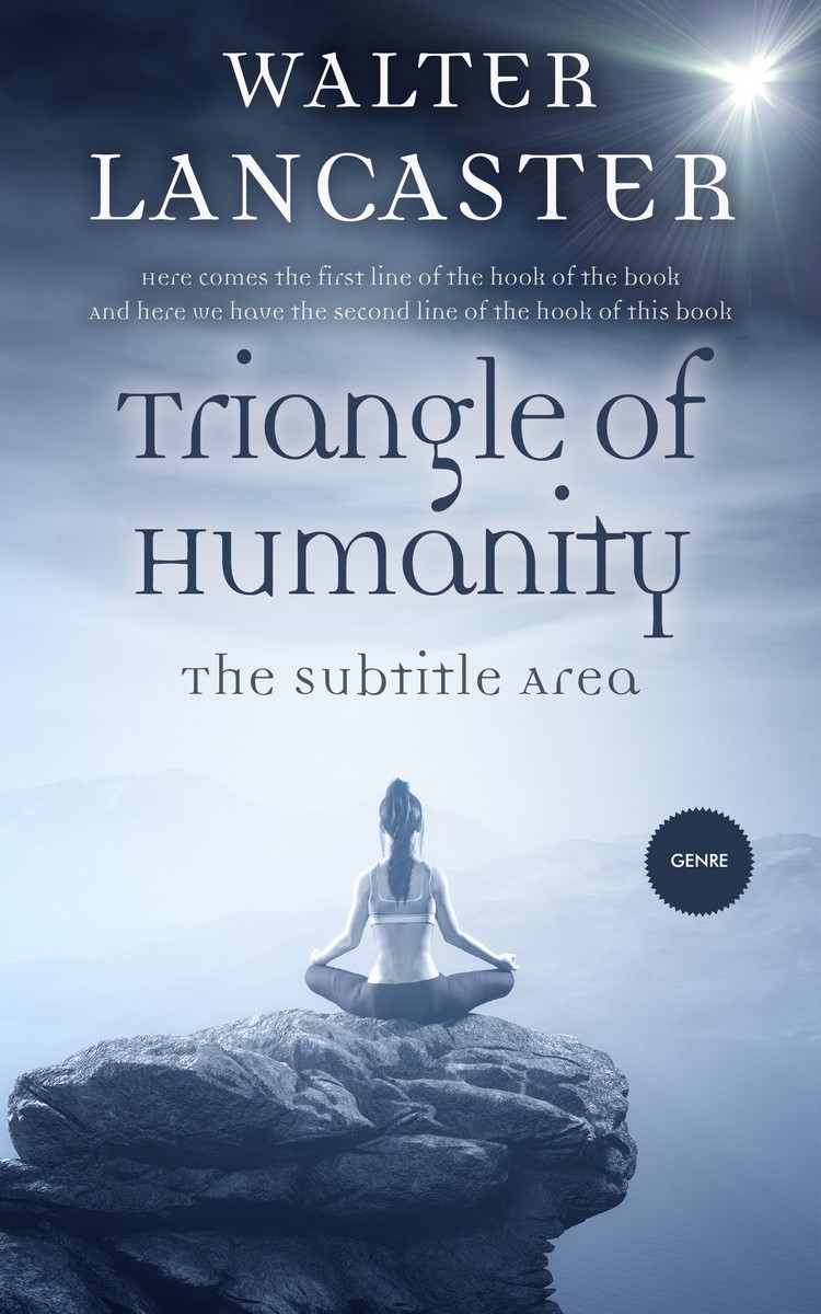 2D view of Premade Health & Mind & Body Book Cover - Periwinkle Gray