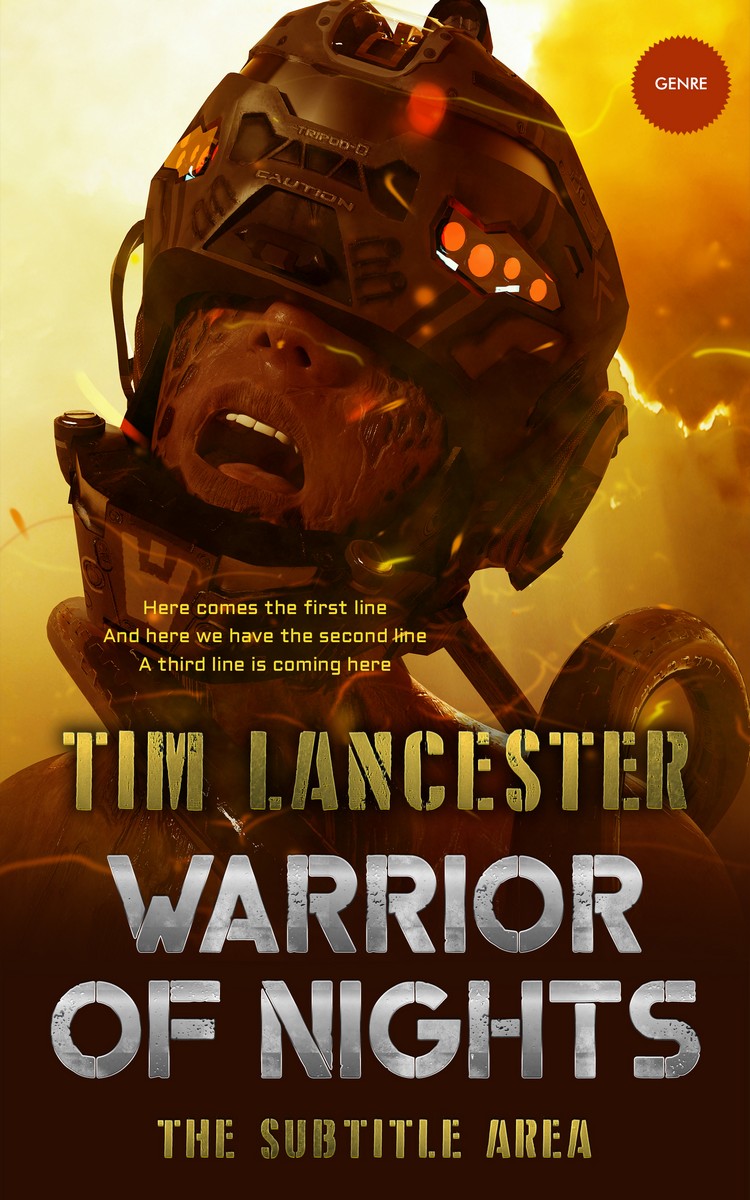 2D view of Premade Science Fiction Book Cover - Apache