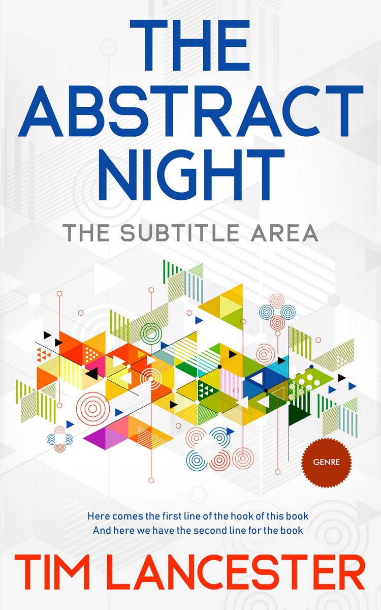 2D view of Premade Abstract Book Cover - Desert Storm