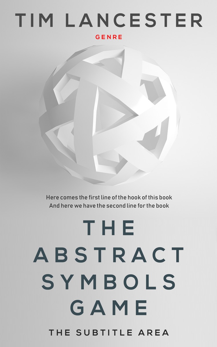 2D view of Premade Abstract Book Cover - Alto