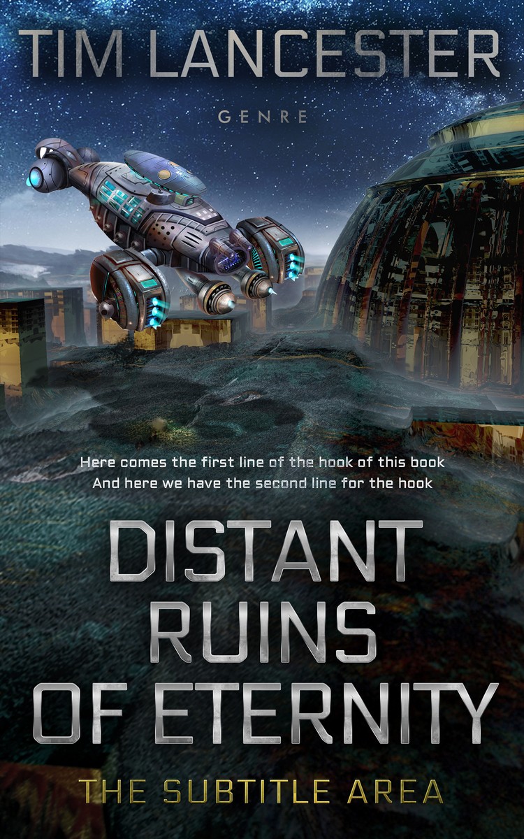 2D view of Premade Science Fiction Book Cover - Ebony Clay