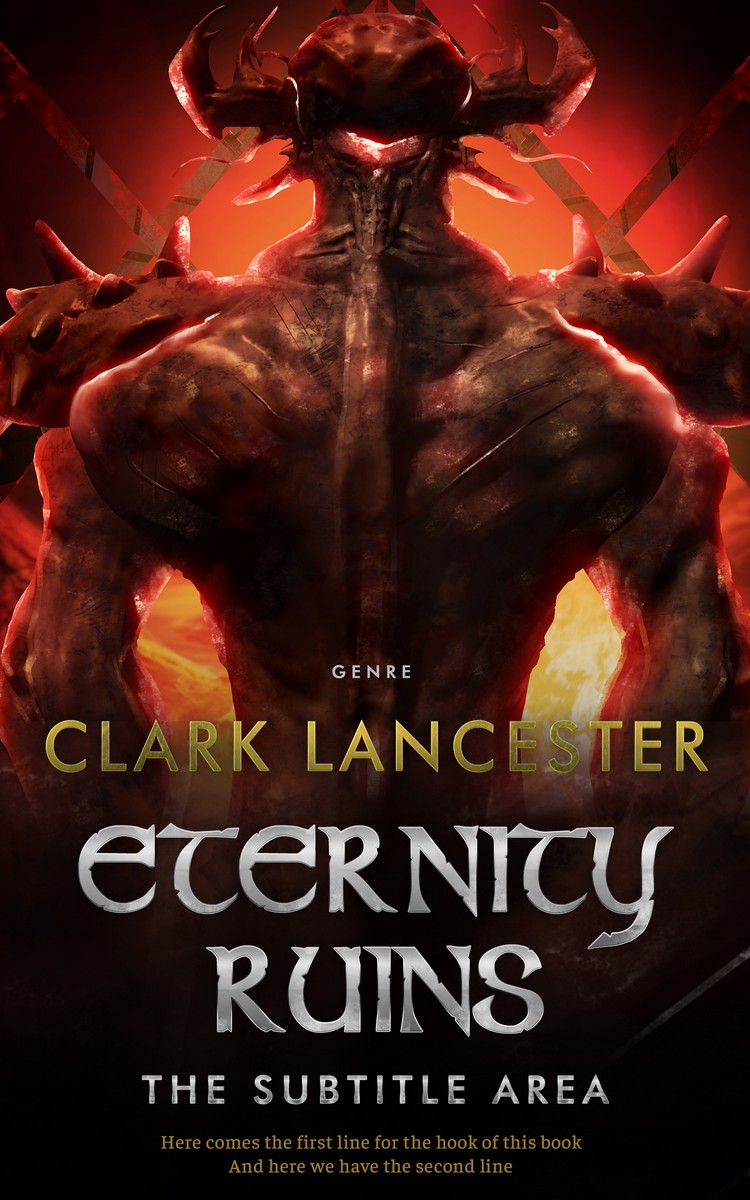 2D view of Premade Fantasy Book Cover - Crowshead