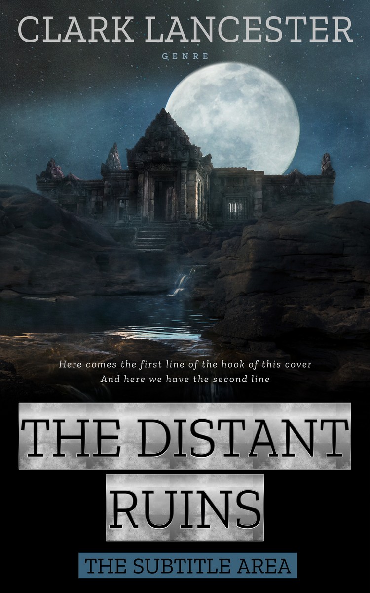 2D view of Premade Fantasy Book Cover - Shark