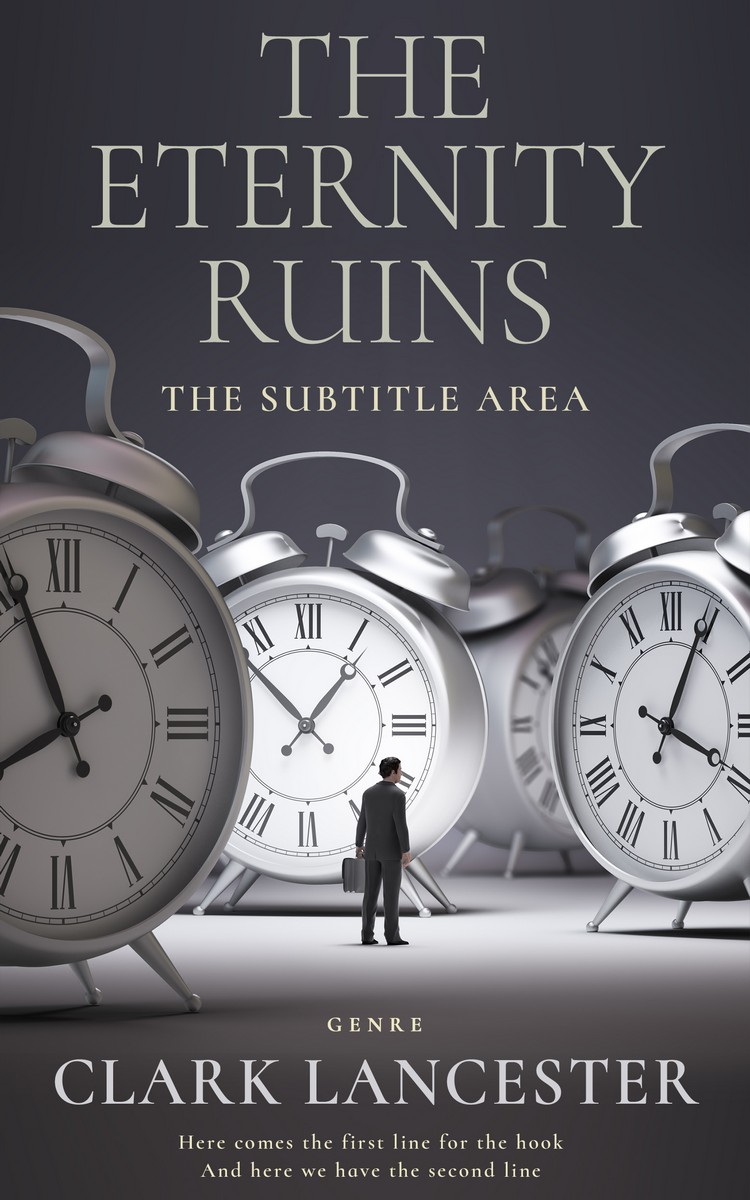 2D view of Premade Self-Improvement & Self-Help Book Cover - Ship Gray