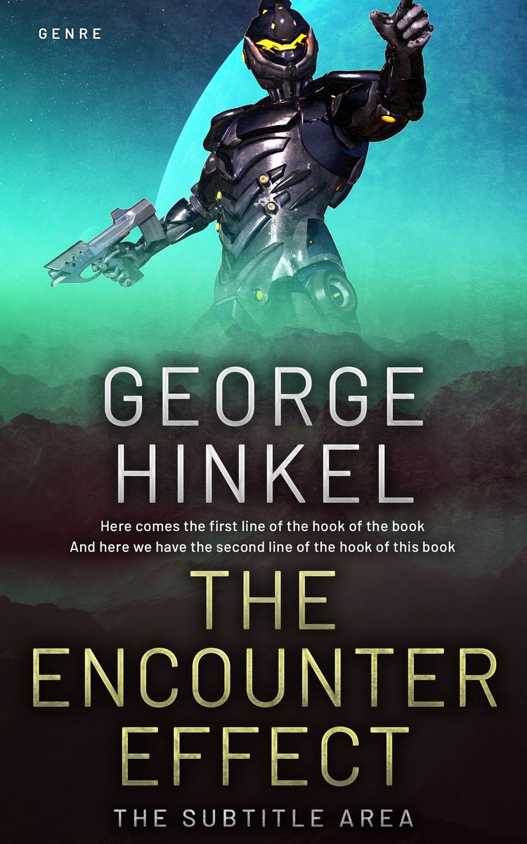 2D view of Premade Science Fiction Book Cover - Shark