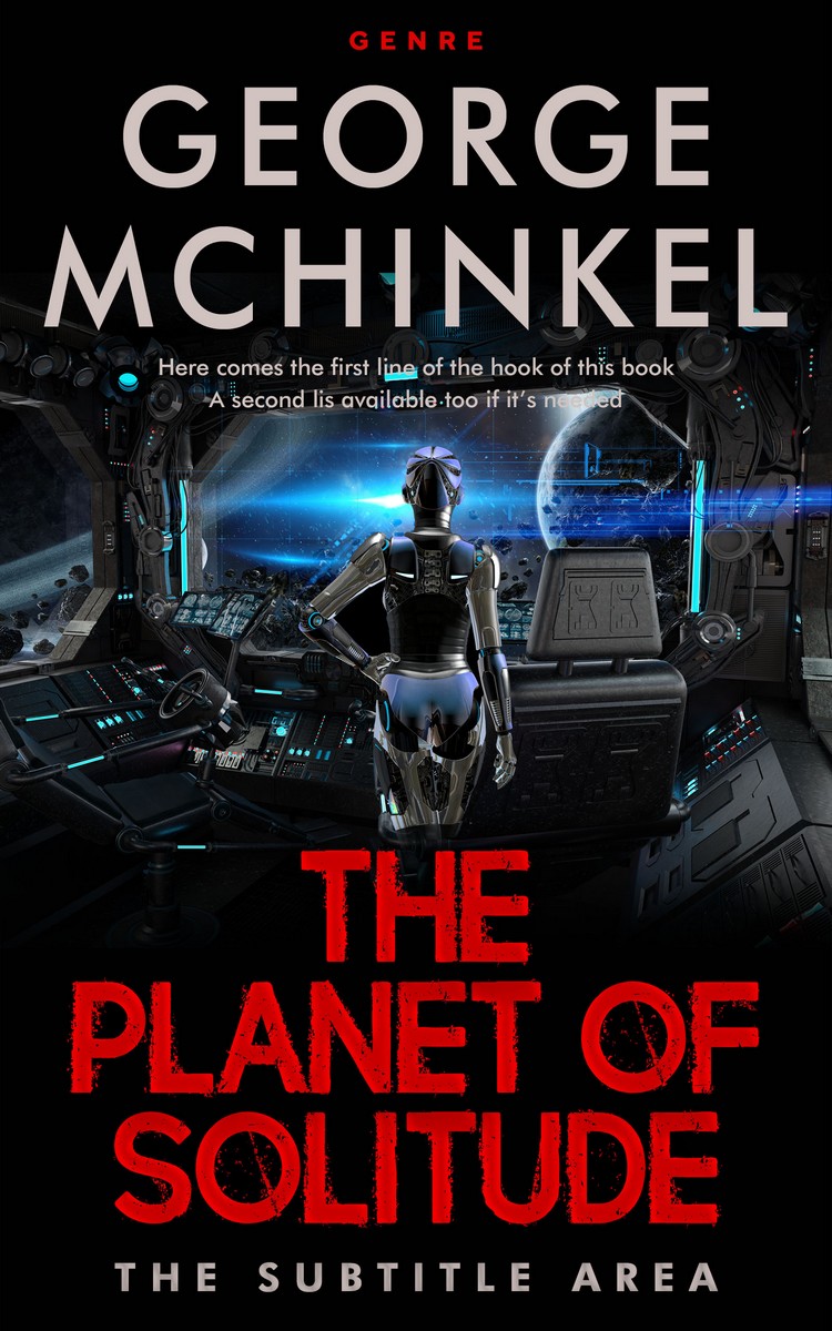 2D view of Premade Science Fiction Book Cover - Chestnut Rose