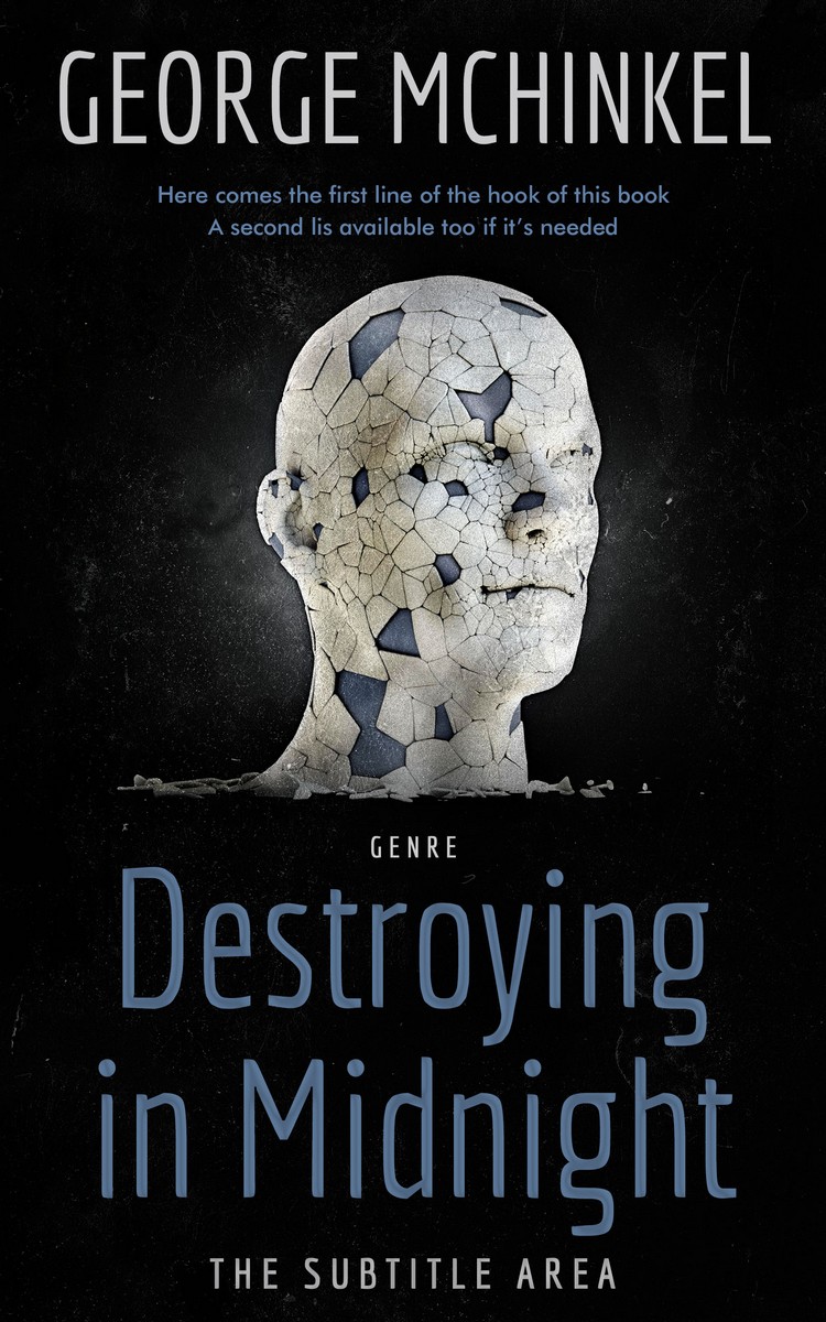 2D view of Premade Mystery & Thriller & Suspense Book Cover - Gray Nickel