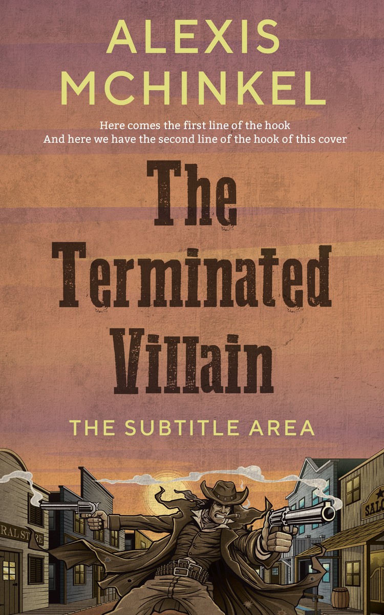 2D view of Premade Action & Adventure Book Cover - Leather