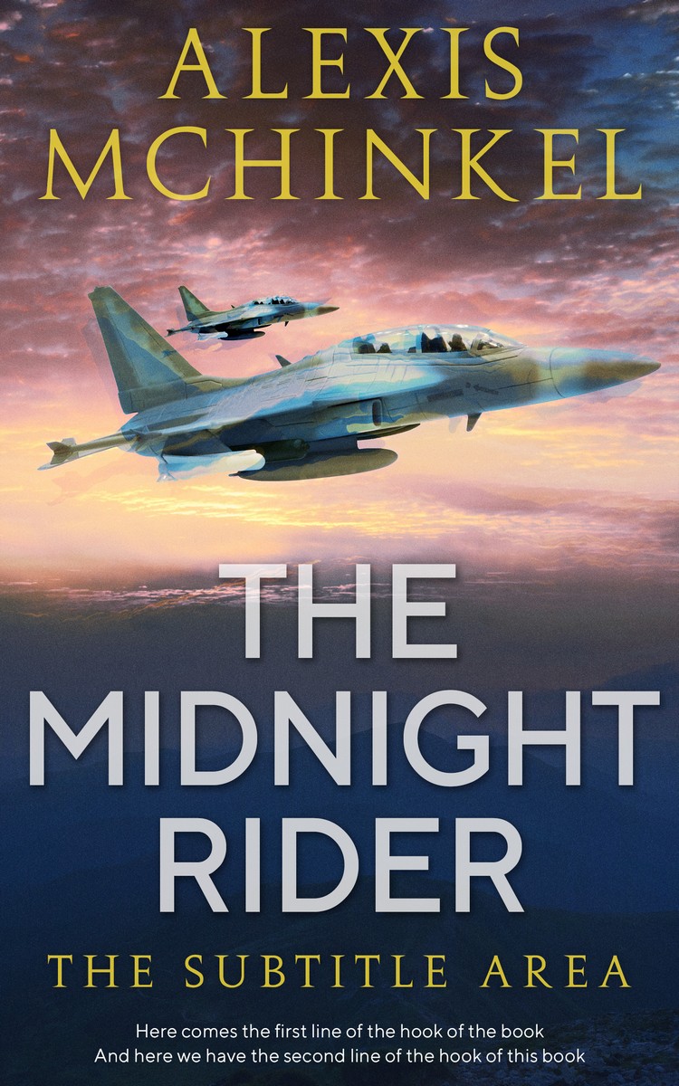 2D view of Premade Action & Adventure Book Cover - Ebony Clay