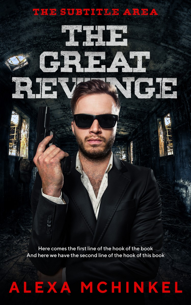 2D view of Premade Action & Adventure Book Cover - Oriental Pink