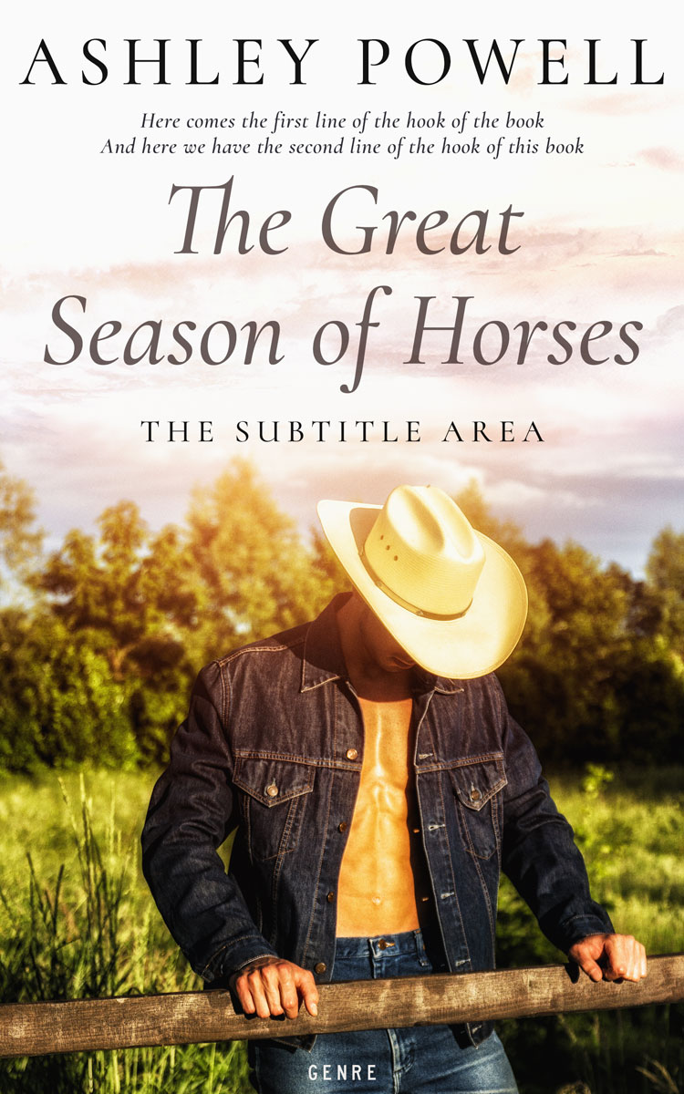 2D view of Premade Romance Book Cover - Merino