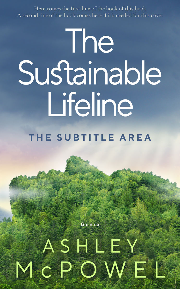 2D view of Premade Business Book Cover - Smalt Blue