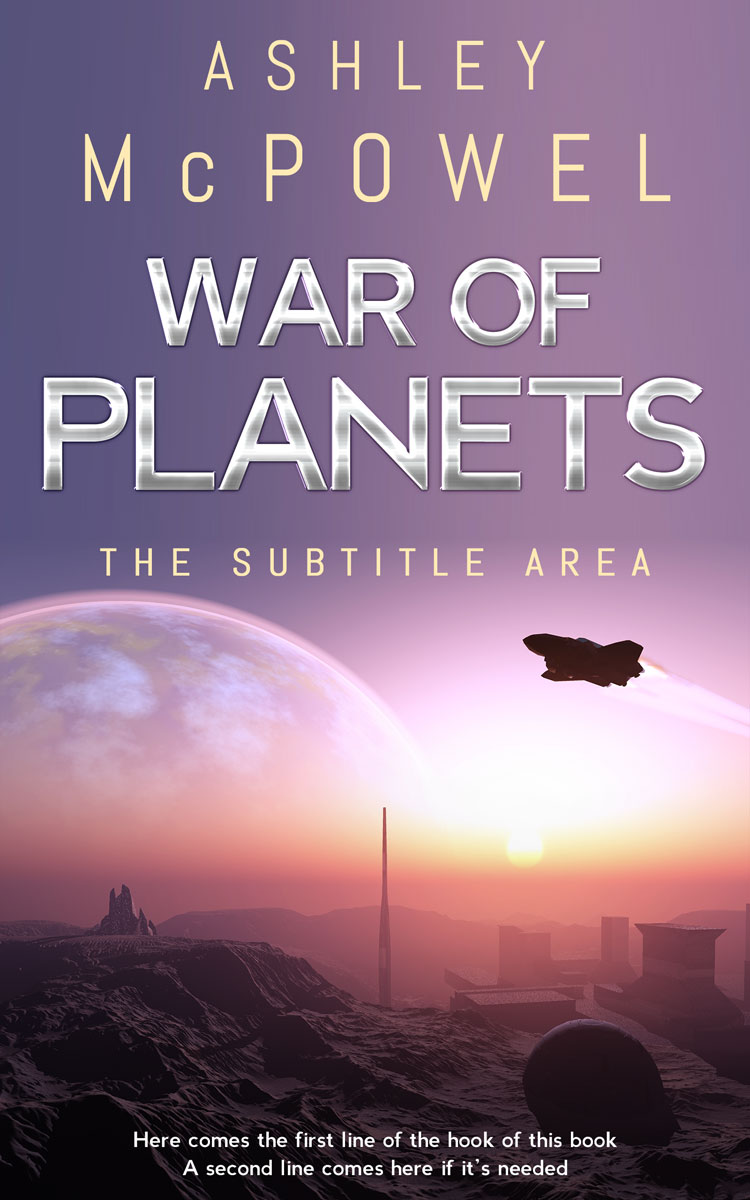 2D view of Premade Science Fiction Book Cover - Mountbatten Pink