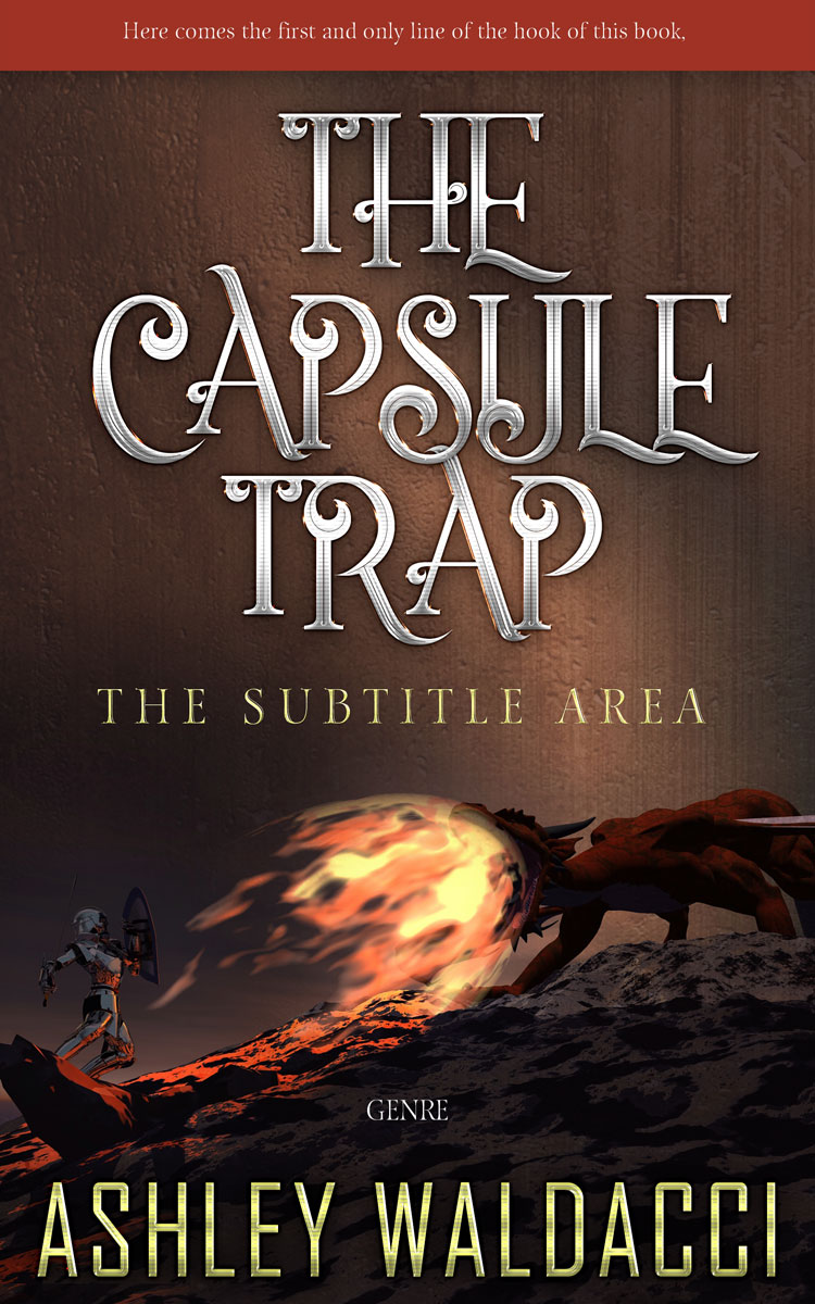 2D view of Premade Fantasy Book Cover - Cocoa Brown