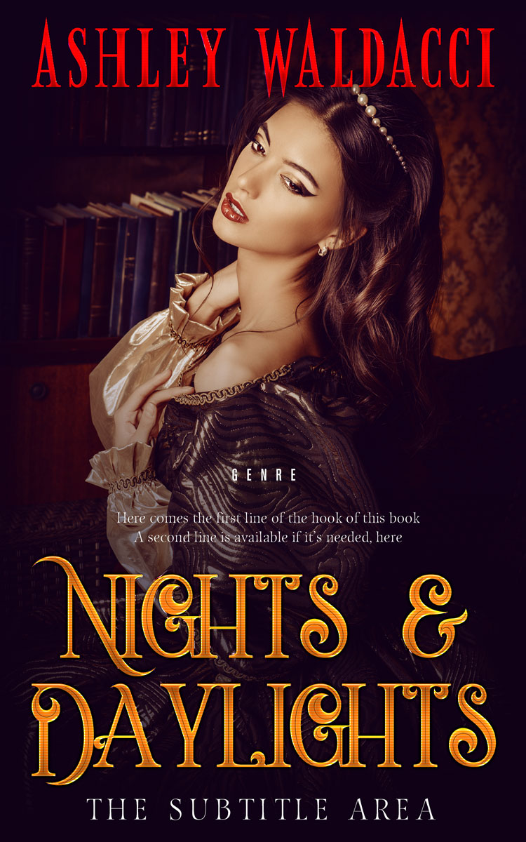 2D view of Premade Historical Book Cover - Aubergine