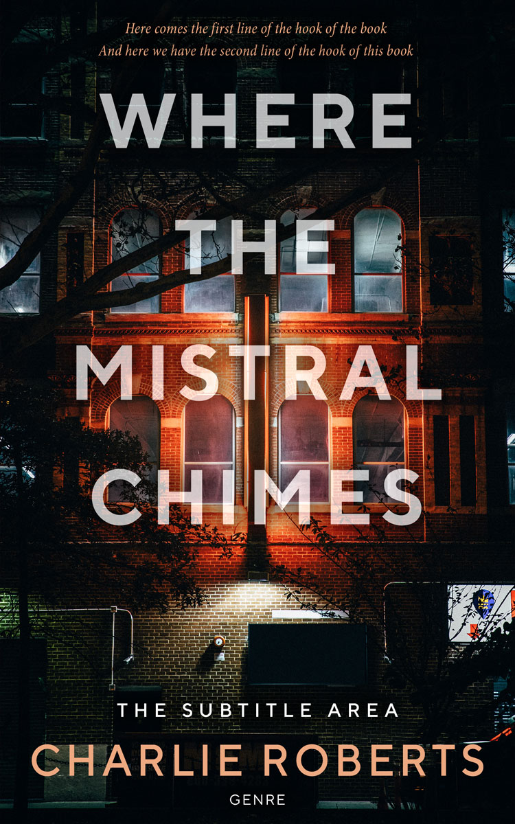 2D view of Premade Mystery & Thriller & Suspense Book Cover - Oriental Pink