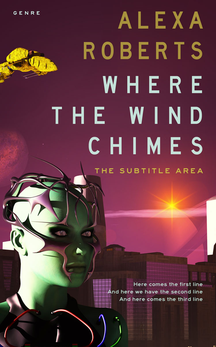 2D view of Premade Science Fiction Book Cover - Crater Brown