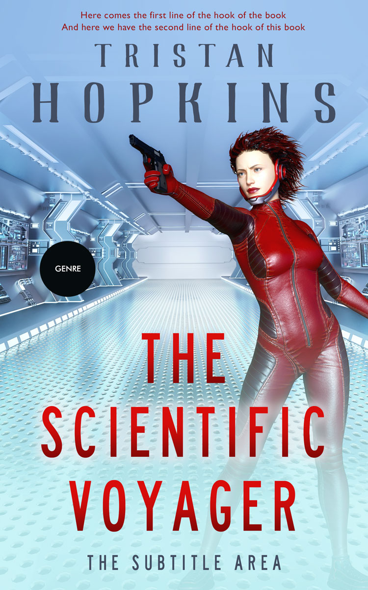 2D view of Premade Science Fiction Book Cover - Aqua Island