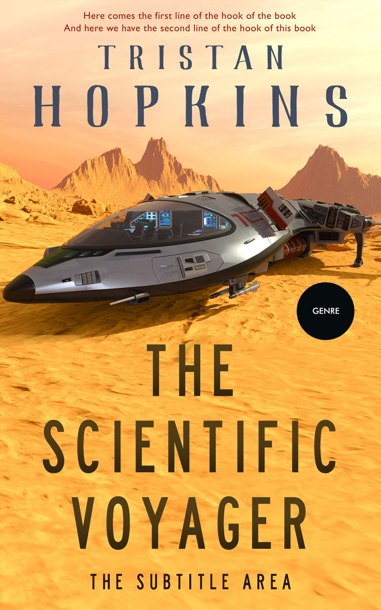 2D view of Premade Science Fiction Book Cover - Casablanca