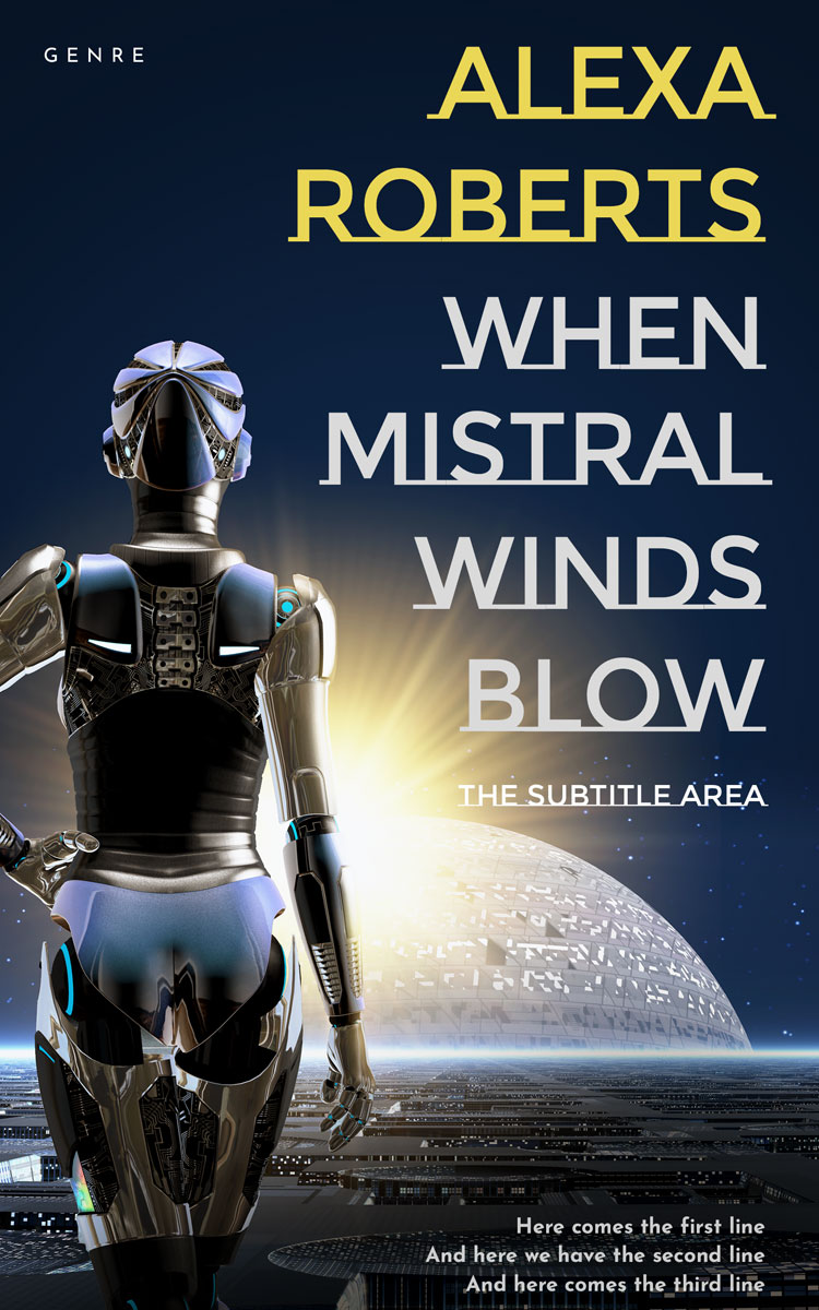 2D view of Premade Science Fiction Book Cover - Mirage