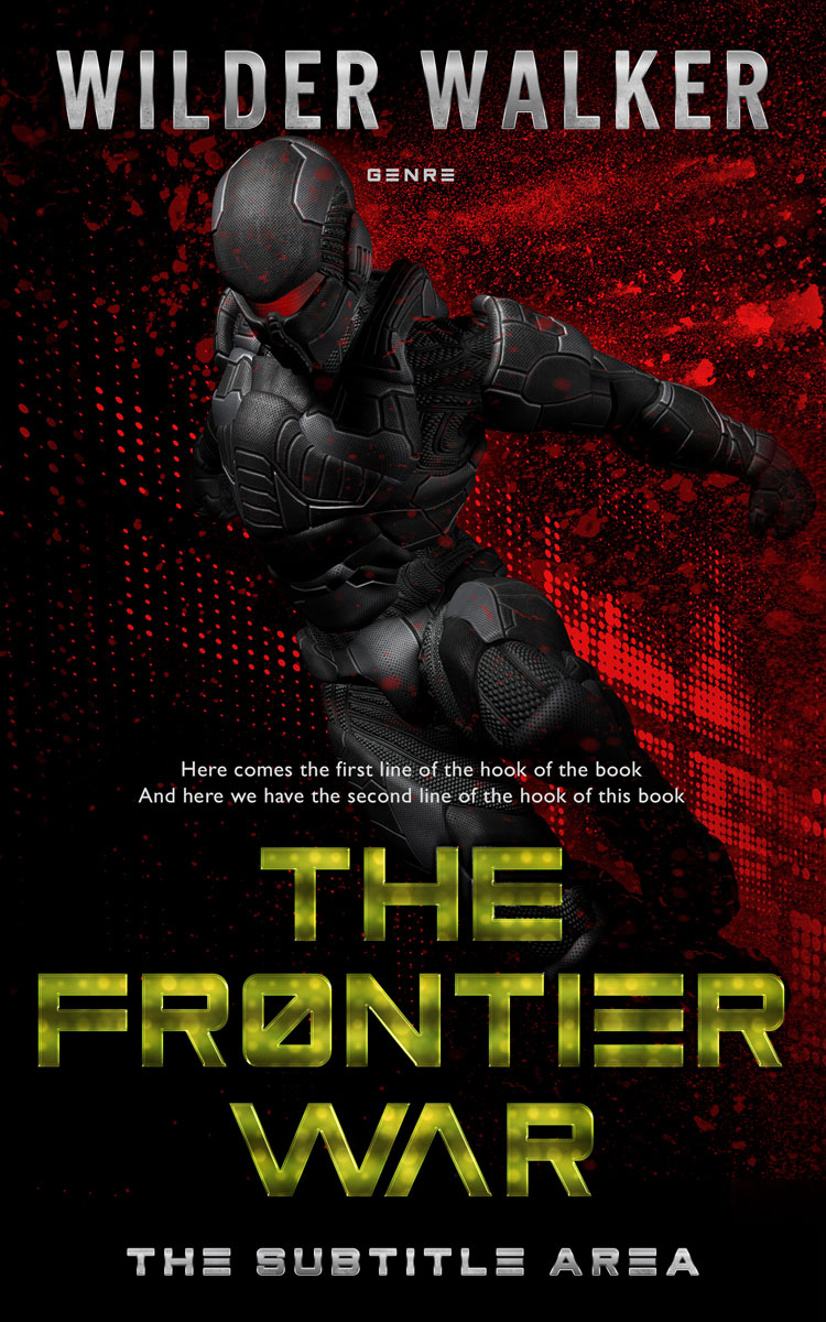 2D view of Premade Science Fiction Book Cover - Night Rider