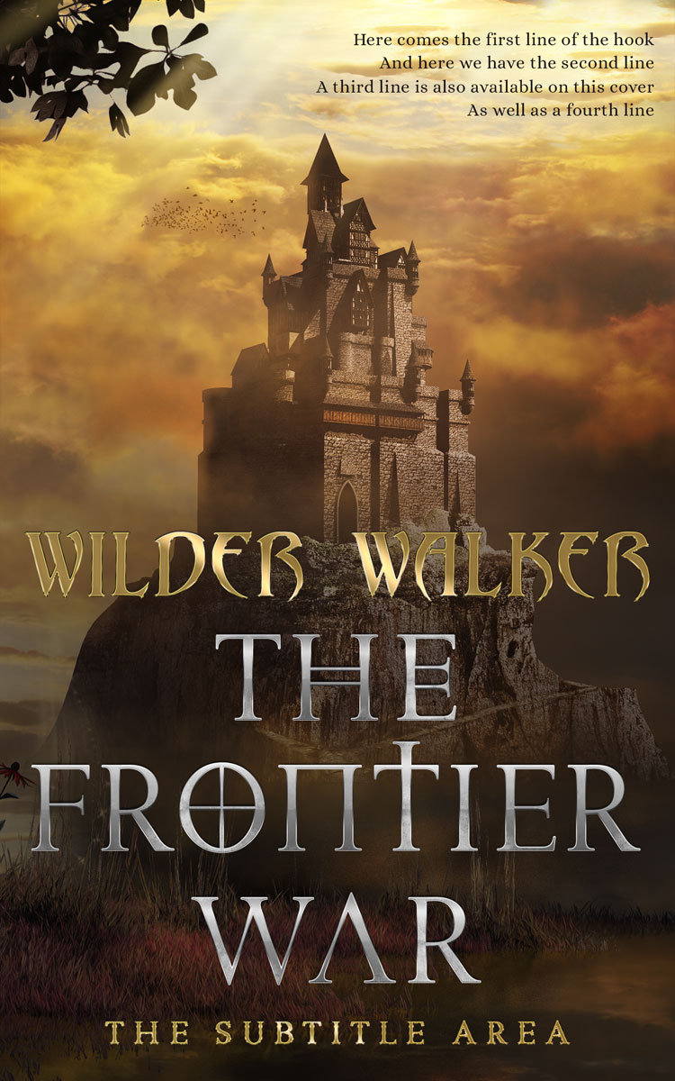 2D view of Premade Fantasy Book Cover - Laser