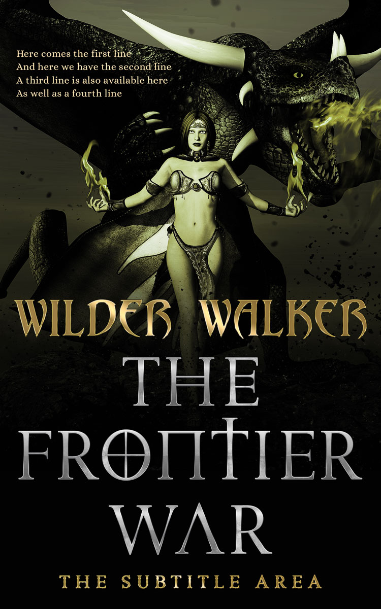 2D view of Premade Fantasy Book Cover - Rangoon Green