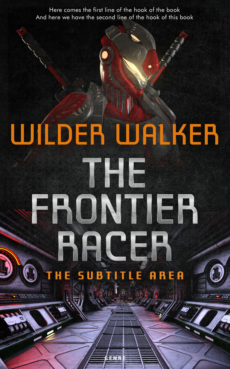 2D view of Premade Science Fiction Book Cover - Cod Gray