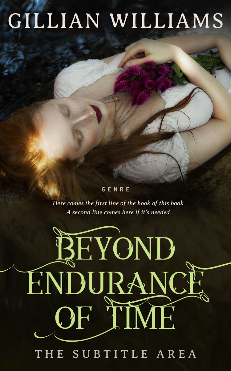 2D view of Premade Romance Book Cover - Heathered Gray