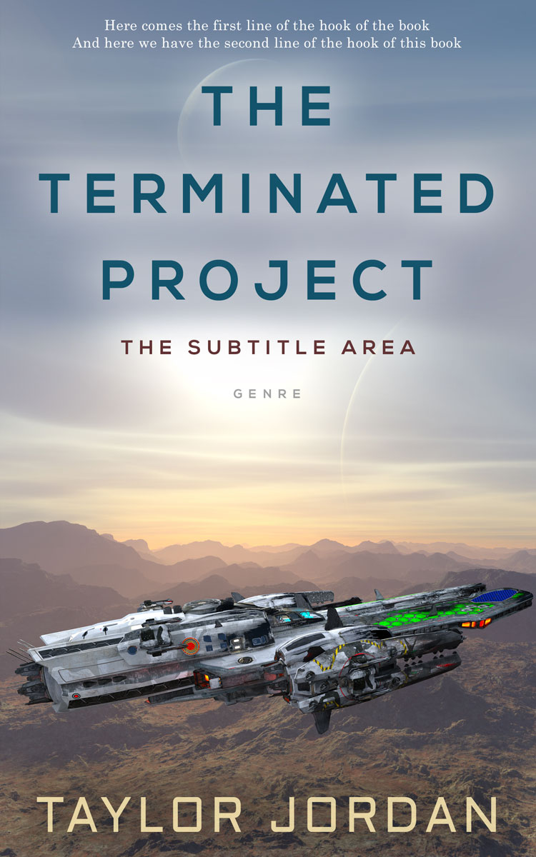 2D view of Premade Science Fiction Book Cover - Pink Swan