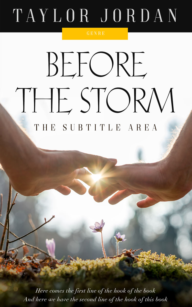 2D view of Premade Nature Book Cover - Taupe