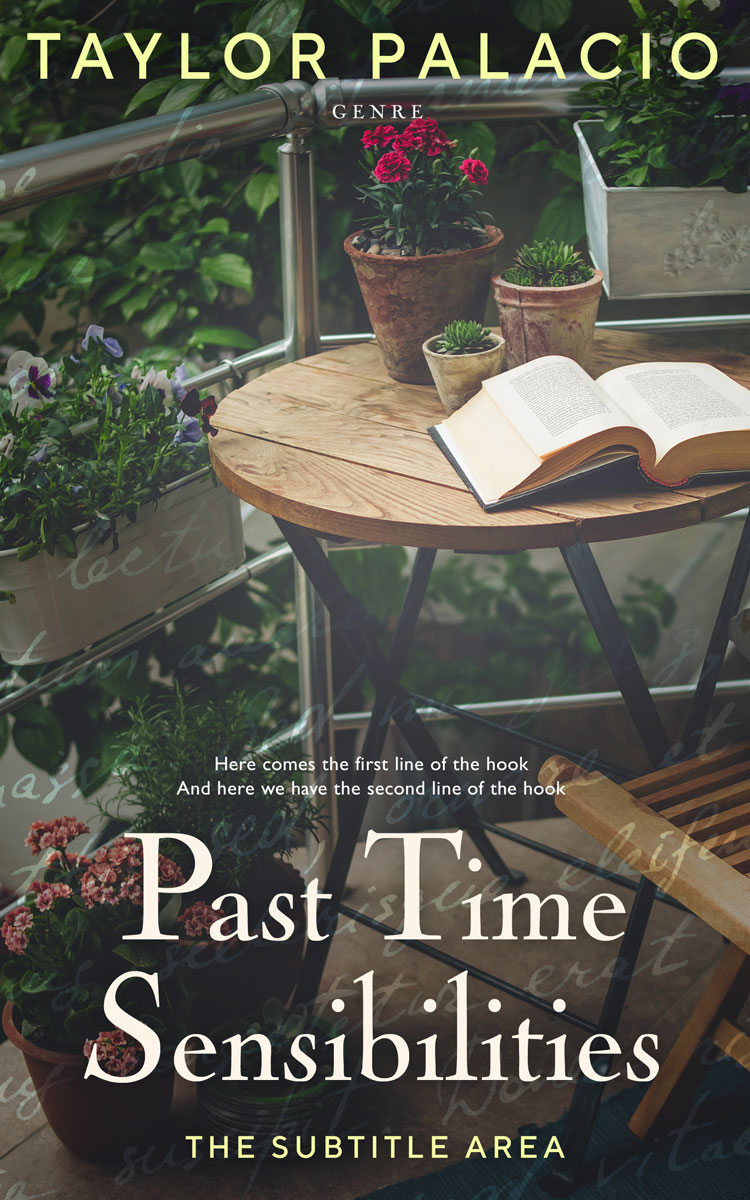 2D view of Premade Literary Fiction Book Cover - Lunar Green