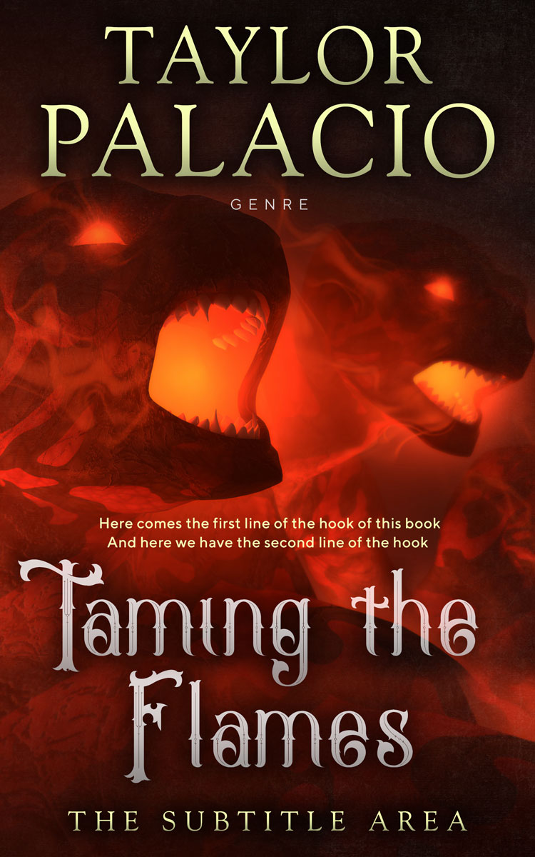 2D view of Premade Fantasy Book Cover - Aubergine