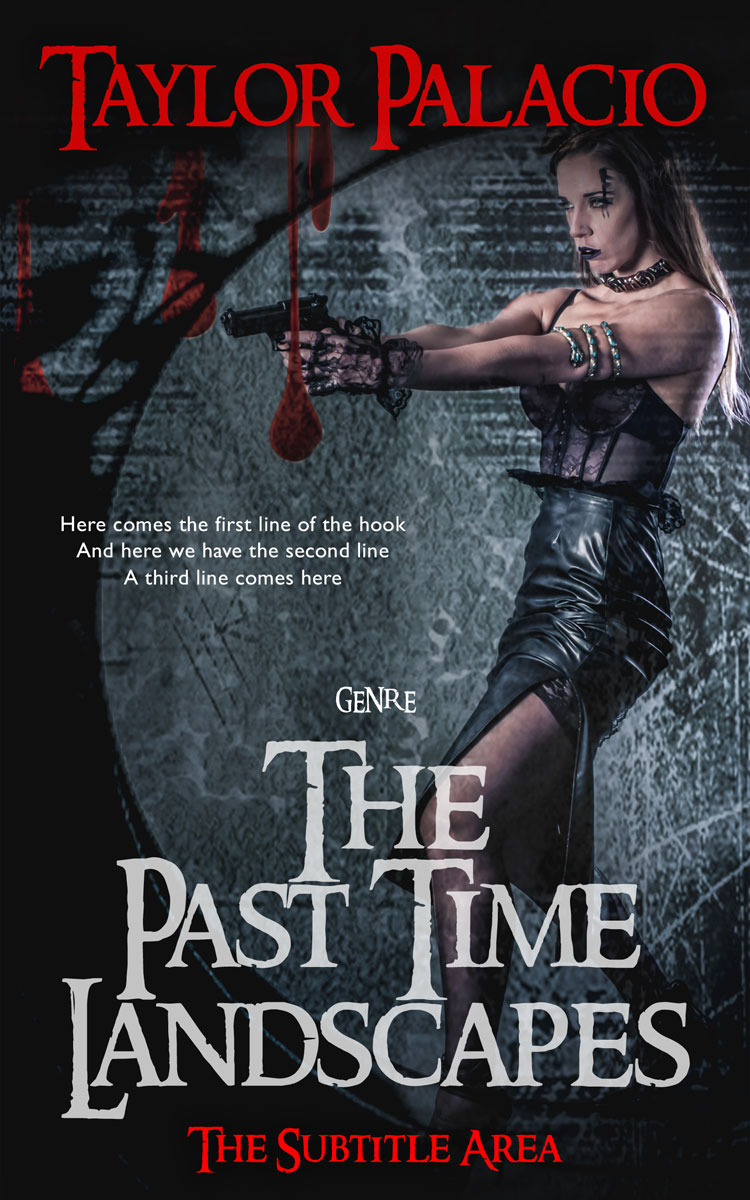 2D view of Premade Action & Adventure Book Cover - Shark