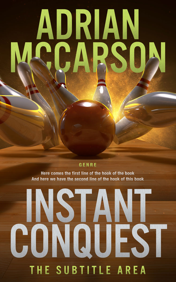 2D view of Premade Action & Adventure Book Cover - Punga