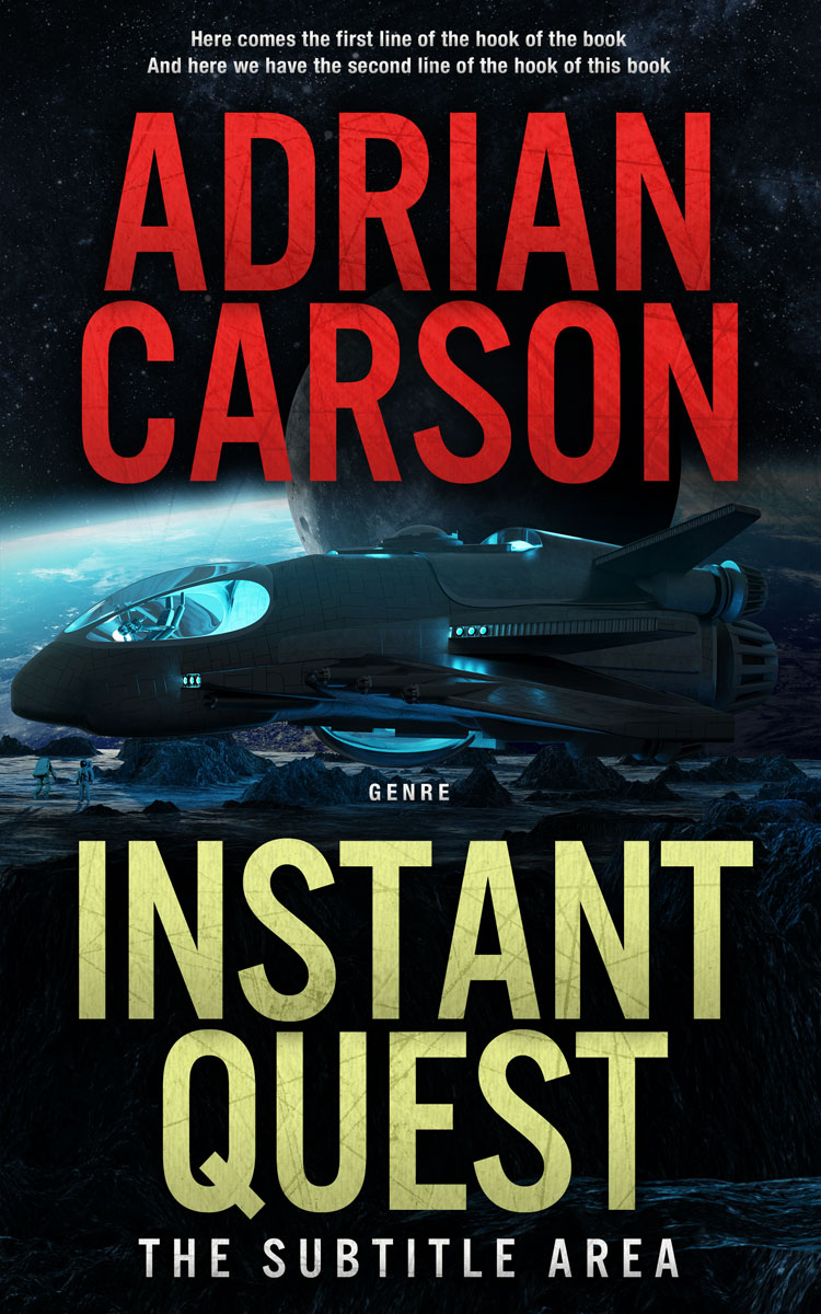 2D view of Premade Science Fiction Book Cover - Antique Brass