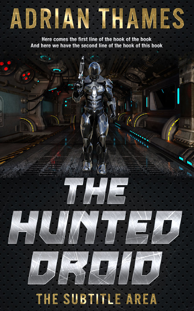 2D view of Premade Science Fiction Book Cover - Thunder