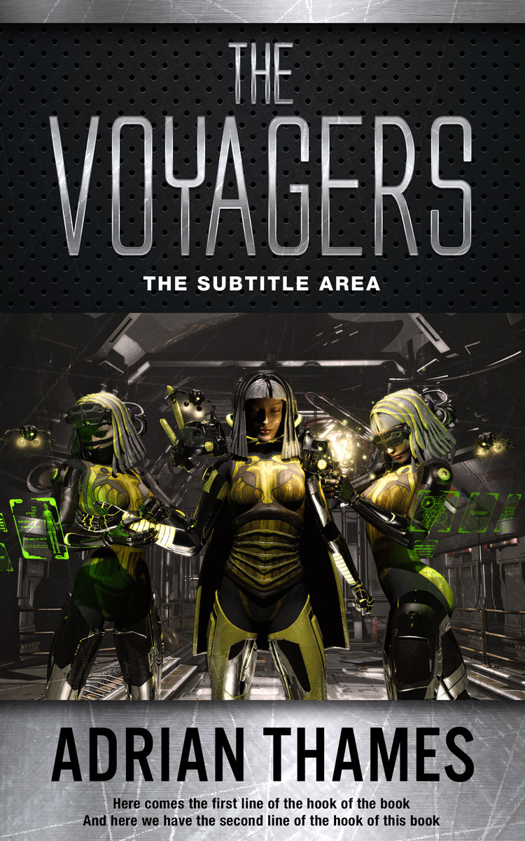 2D view of Premade Science Fiction Book Cover - Tuatara