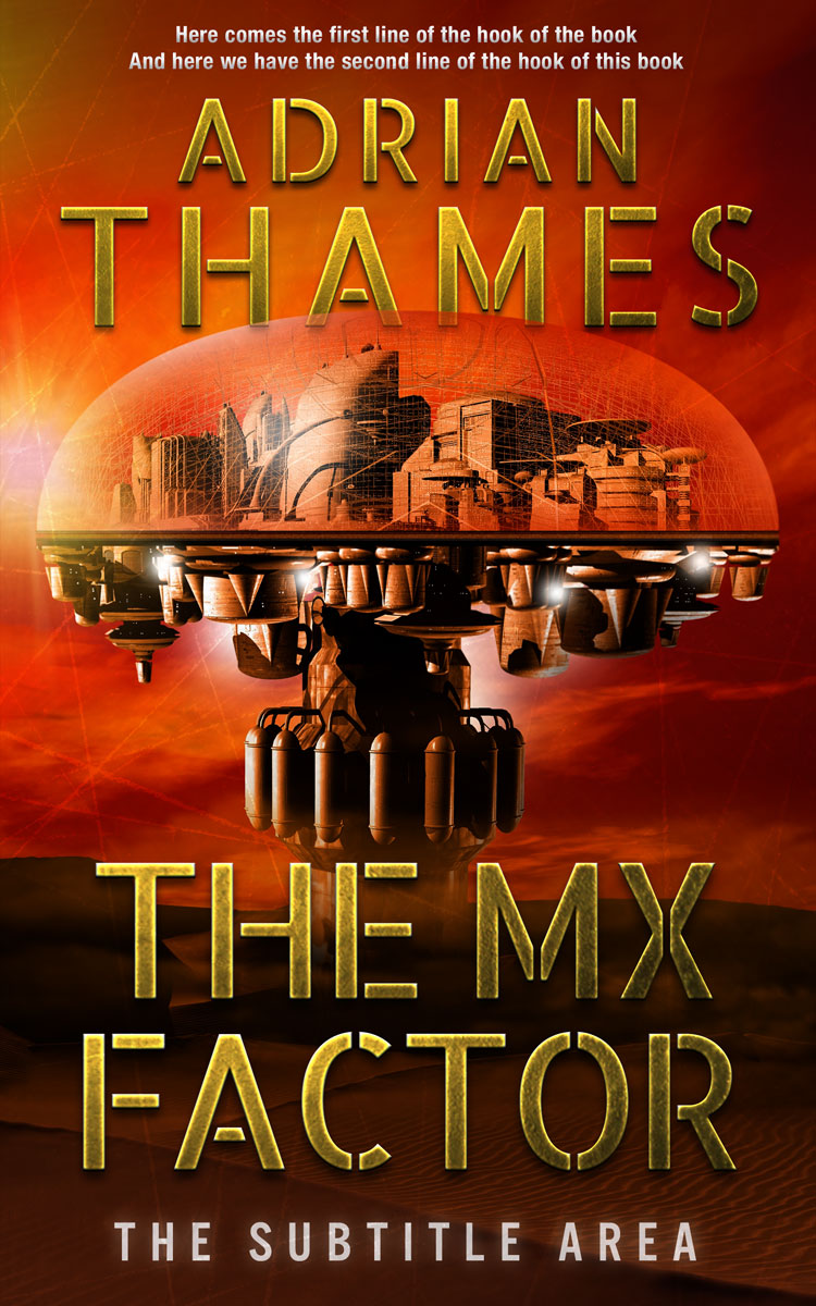 2D view of Premade Science Fiction Book Cover - Rebel