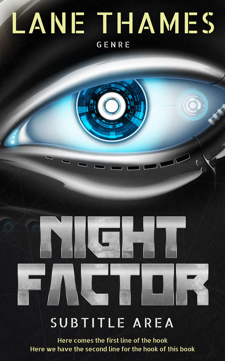 2D view of Premade Science Fiction Book Cover - Pumice