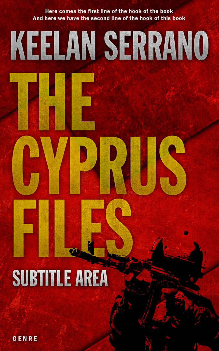 2D view of Premade Mystery & Thriller & Suspense Book Cover - Dark Burgundy