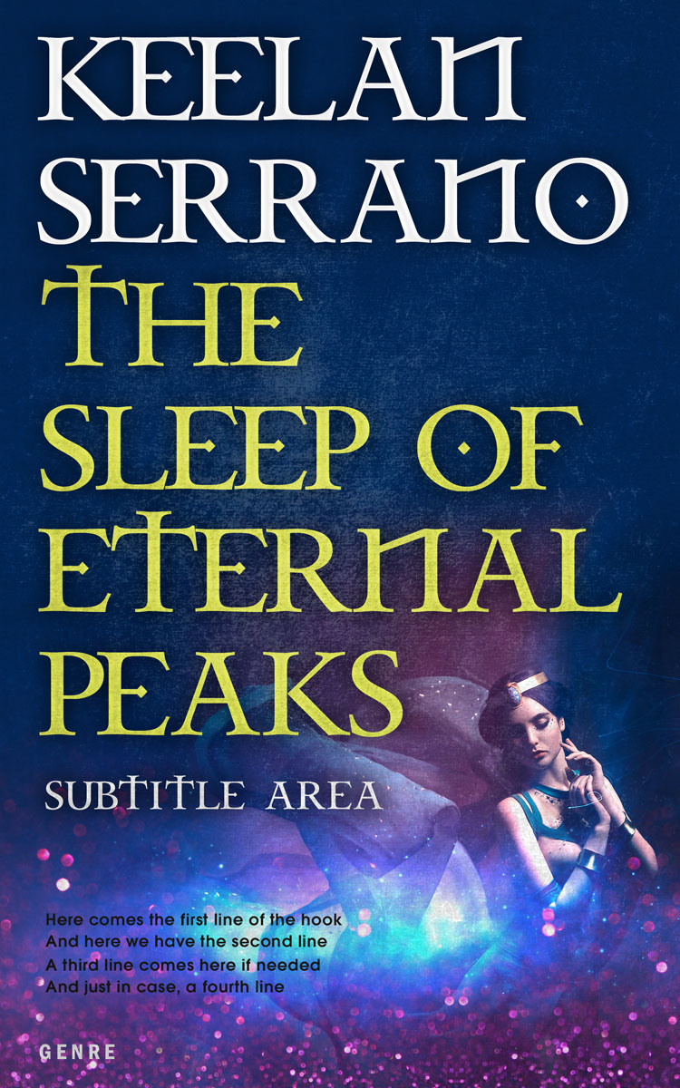 2D view of Premade Fantasy Book Cover - Blue Zodiac