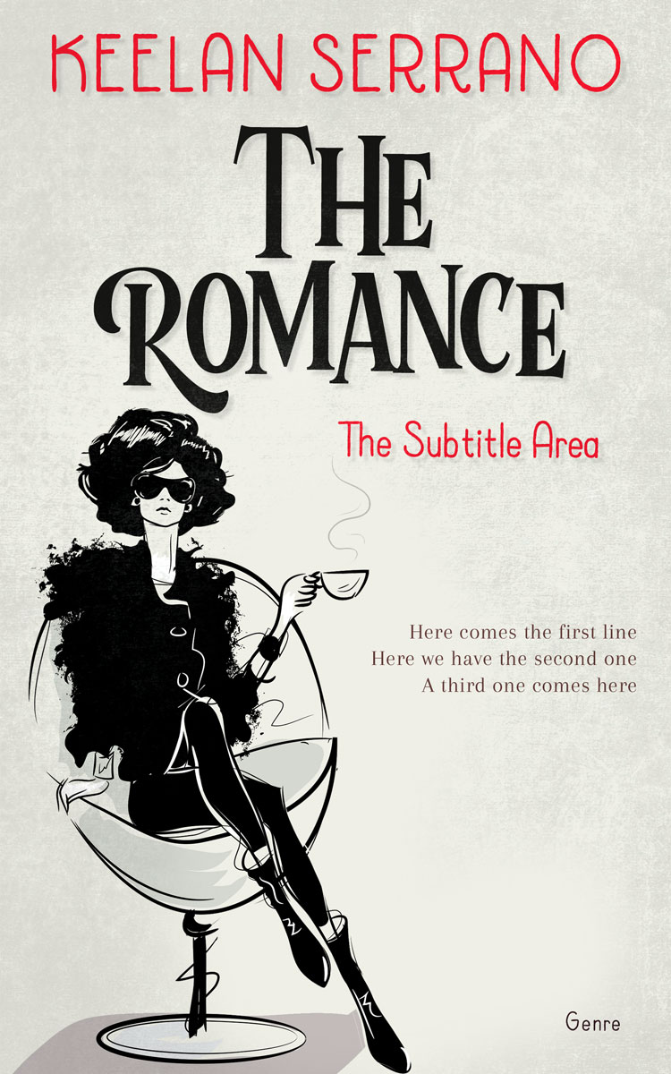 2D view of Premade Abstract Book Cover - Cararra