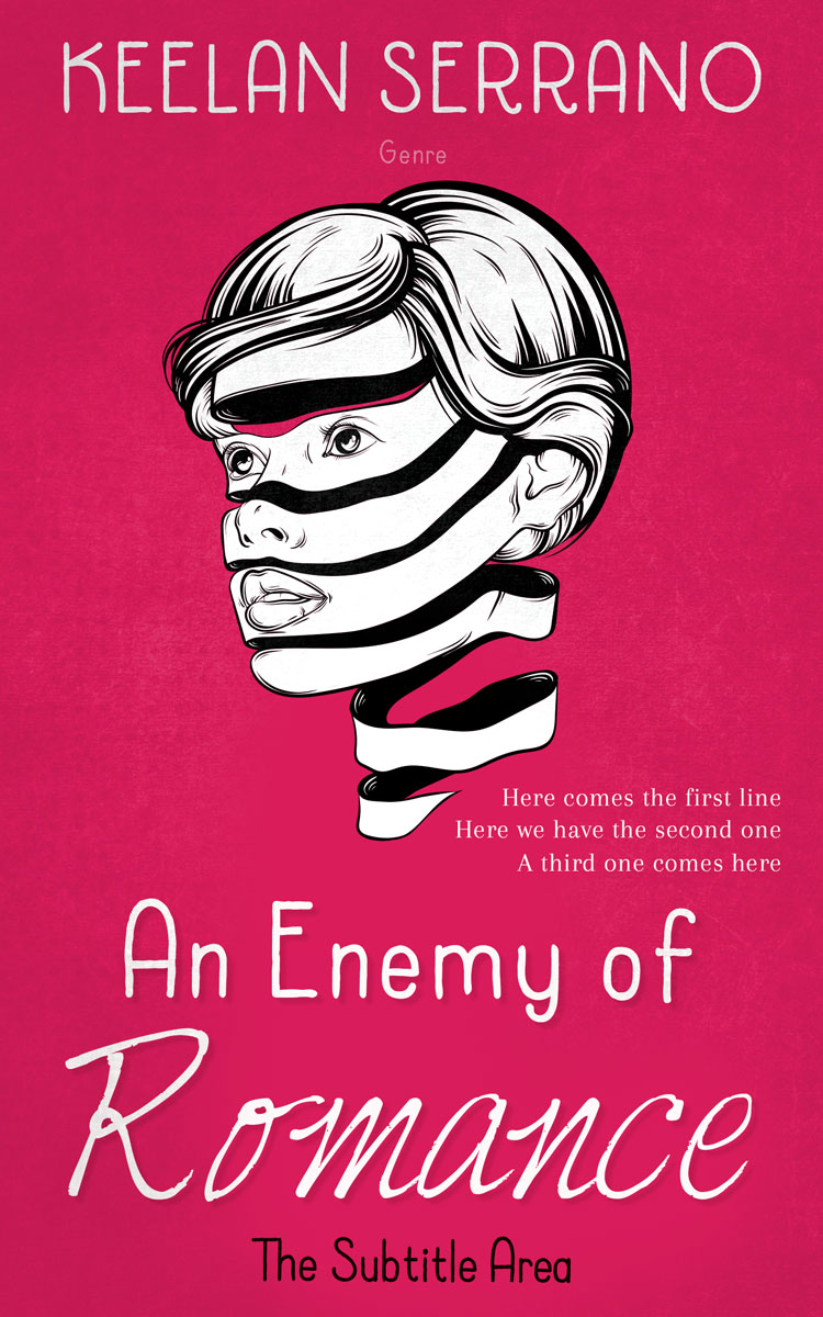 2D view of Premade Chick Lit Book Cover - Maroon Flush