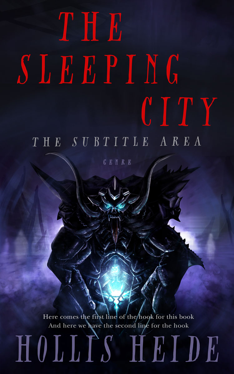 2D view of Premade Horror Book Cover - Vulcan