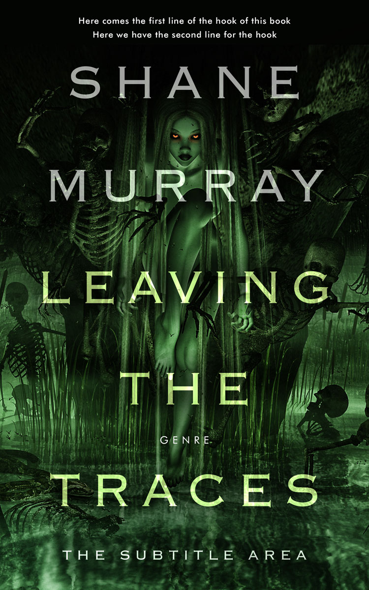 2D view of Premade Fantasy Book Cover - Hunter Green