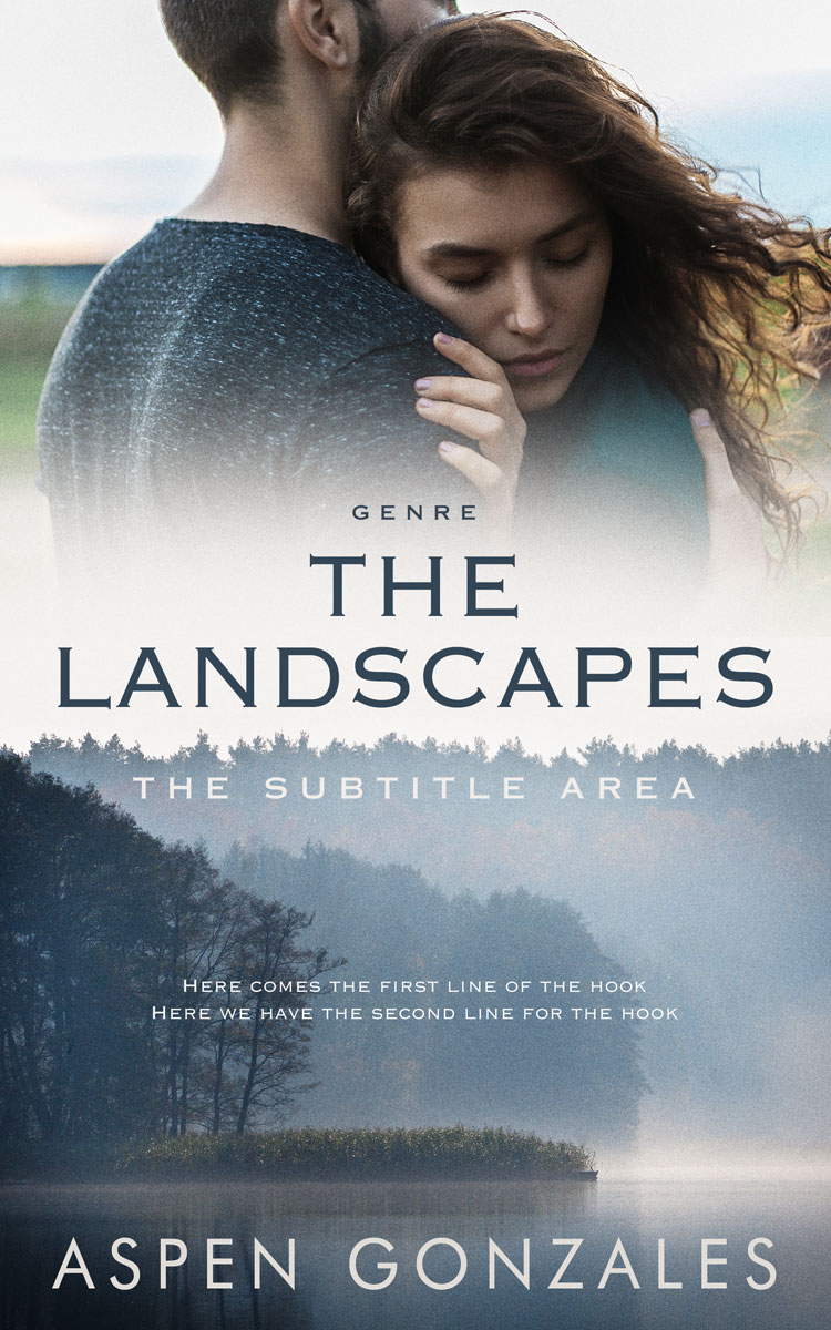 2D view of Premade Romance Book Cover - Silver Sand