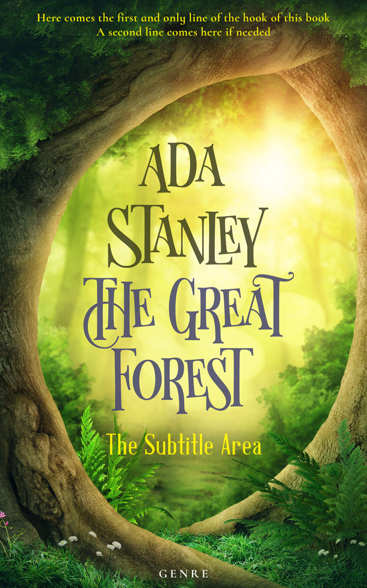 2D view of Premade Fantasy Book Cover - Woodland