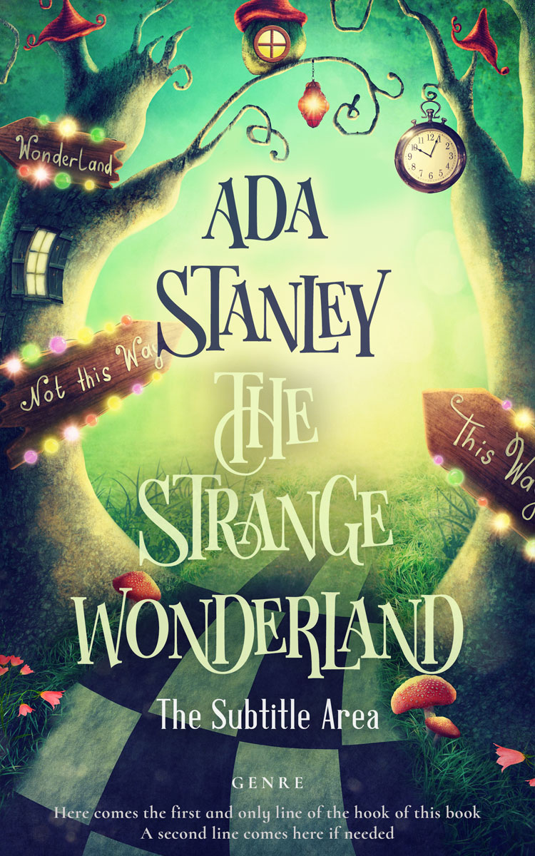 2D view of Premade Surreal Book Cover - Pickled Bluewood